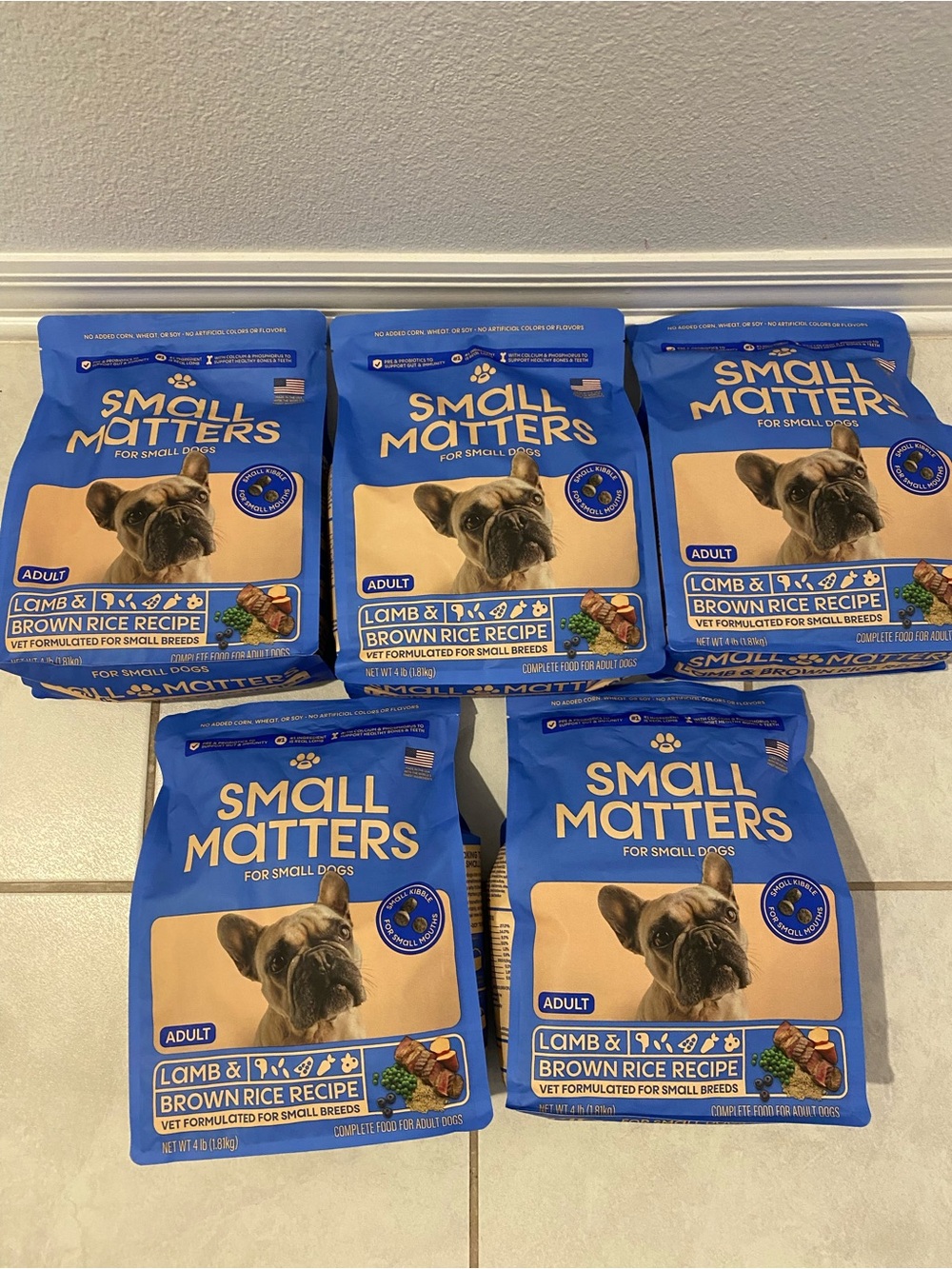 5 brand new small matters dog food bundle set